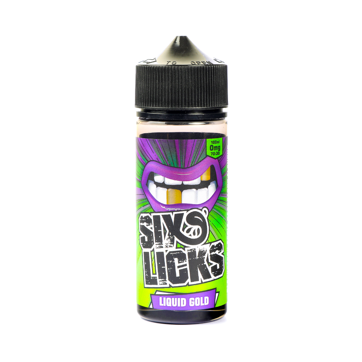 Six Licks Liquid Gold E-Liquid Short Fill 100ml