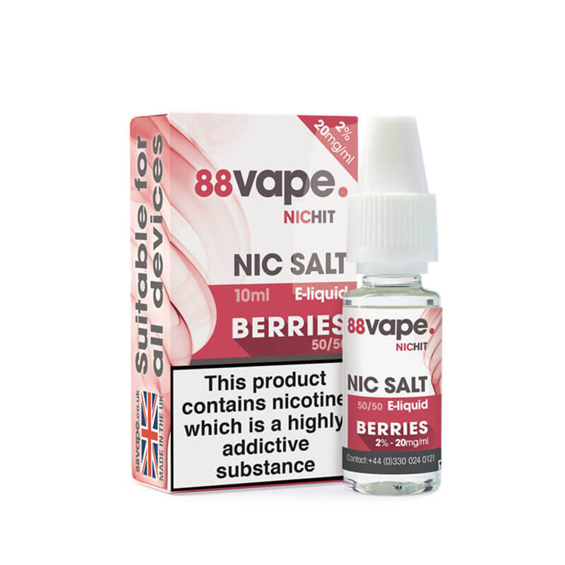 88Vape Nic Hit Berries Nic Salt  10ml E-Liquid- 20mg