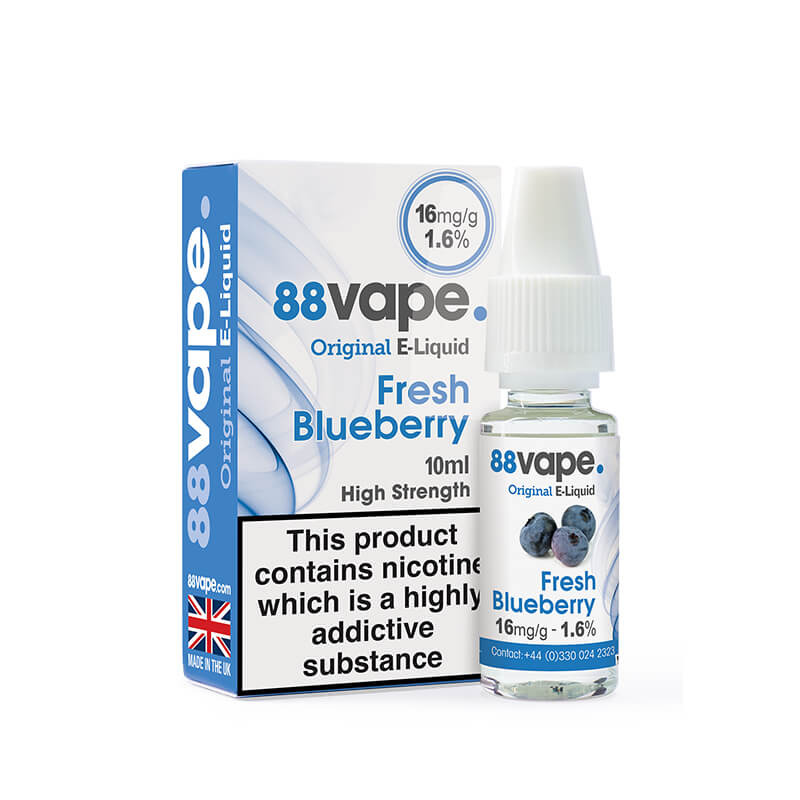 88Vape Original Fresh Blueberry 10ml E-Liquid  - 16mg