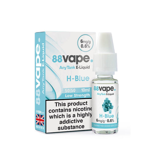 88Vape Any Tank H-Blue 10ml E-Liquid- 6mg