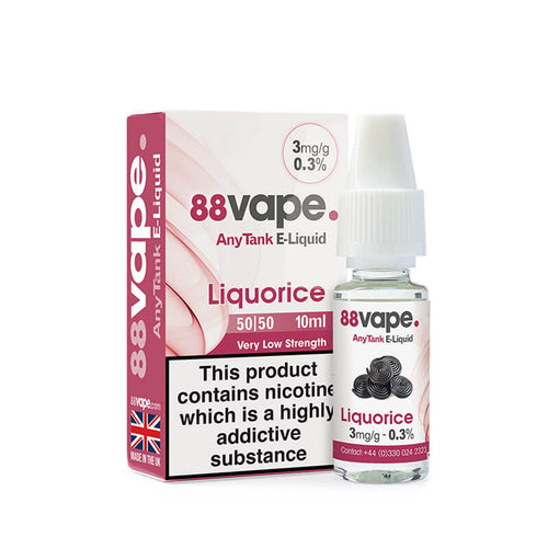 88Vape Any Tank Liquorice 10ml E-Liquid