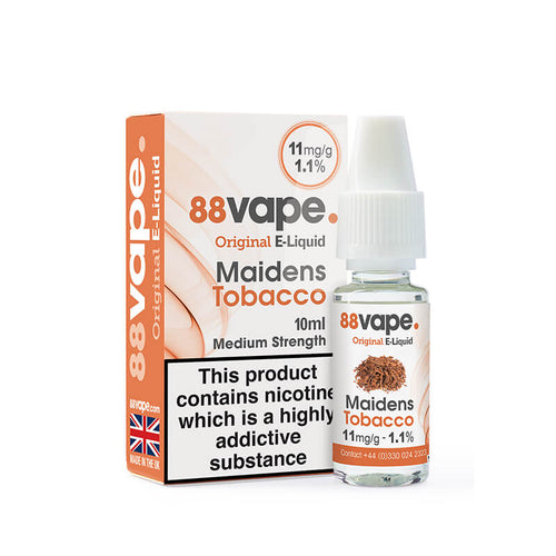 88Vape Original Maidens Tobacco 10ml E-Liquid