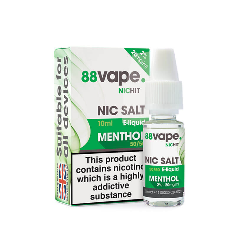 88Vape Nic Hit Menthol Nic Salt  10ml E-Liquid- 20mg