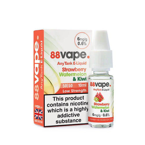 88Vape Any Tank Strawberry Watermelon & Kiwi 10ml E-Liquid