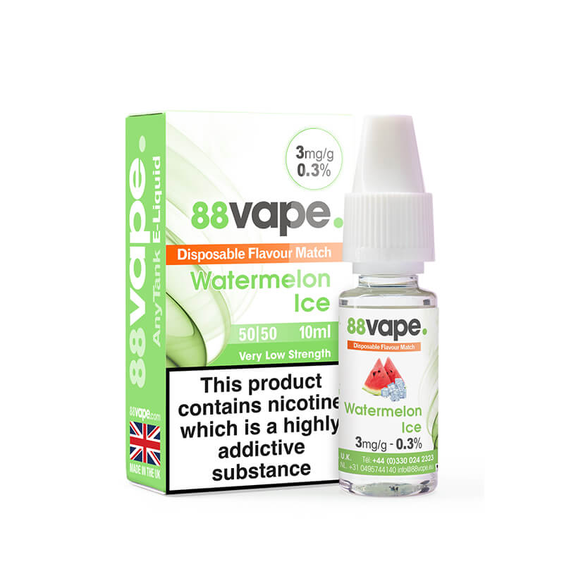 88Vape Any Tank Watermelon Ice 10ml E-Liquid