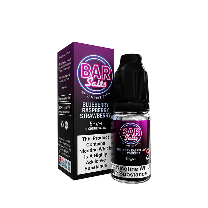 Bar Salts Blueberry Raspberry Strawberry 10ml Nic Salt E-Liquid by Vampire Vape