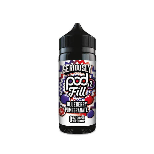 Doozy Vape Co Seriously Pod Fill x2 Blueberry Pomegranate 100ml Shortfill E-Liquid