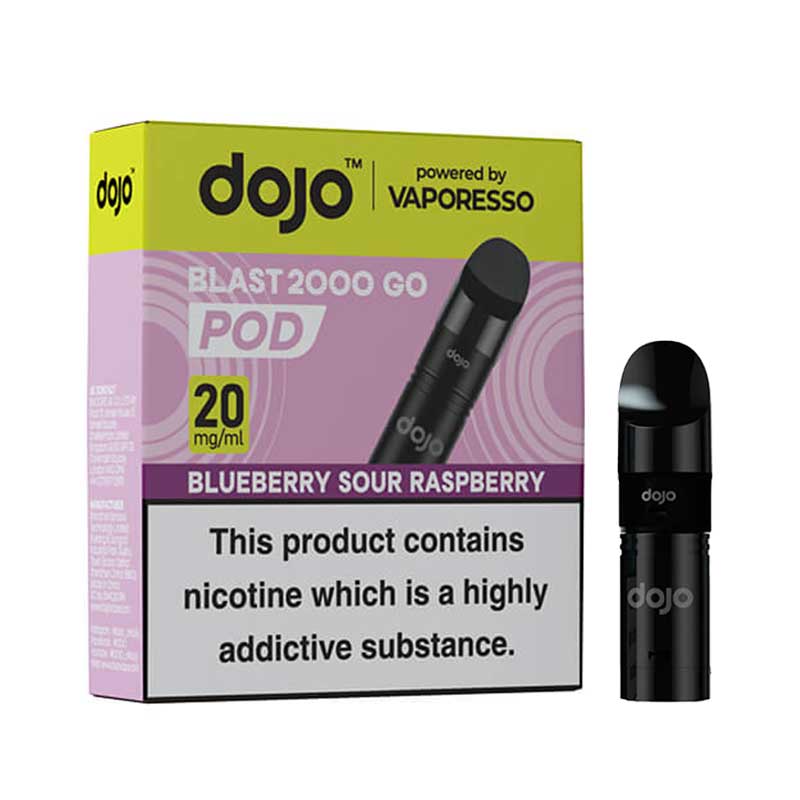 Vaporesso DOJO Blast 2000 Go Blueberry Sour Raspberry Prefilled Pod & Refill