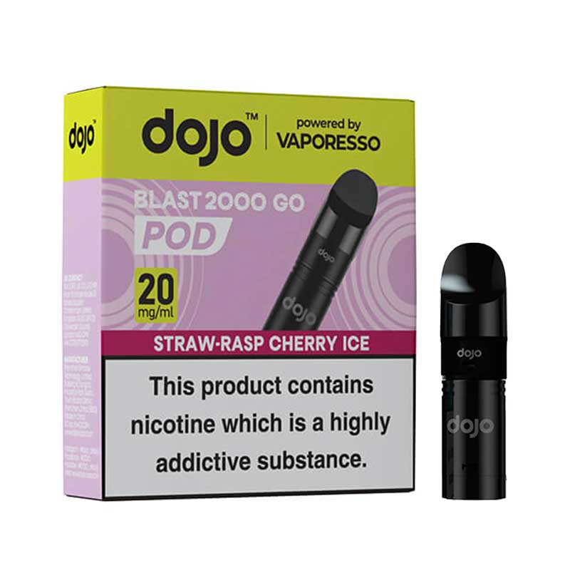 Vaporesso DOJO Blast 2000 Go Strawberry Raspberry Cherry Ice Prefilled Pod & Refill