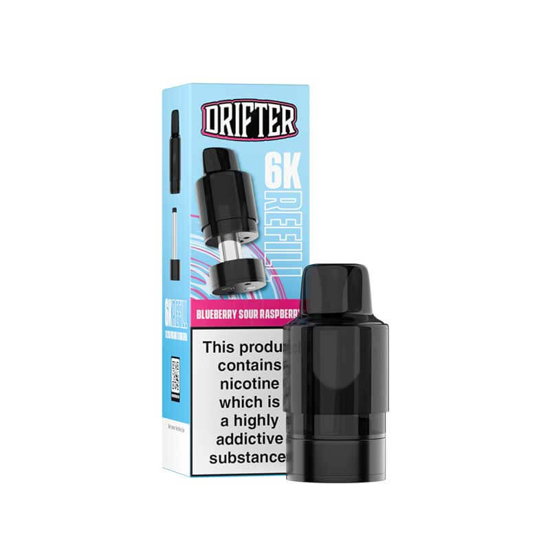 Drifter 6K Blueberry Sour Raspberry Prefilled Vape Pod + Refill - 1PK