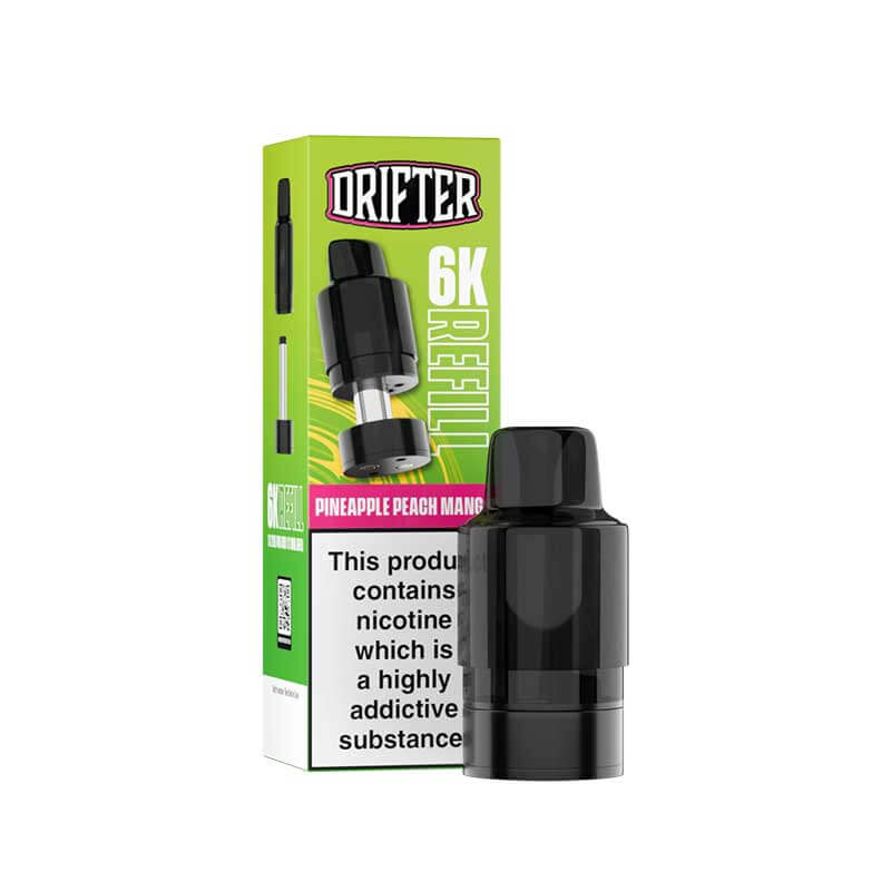 Drifter 6K Pineapple Peach Mango Prefilled Vape Pod + Refill - 1PK