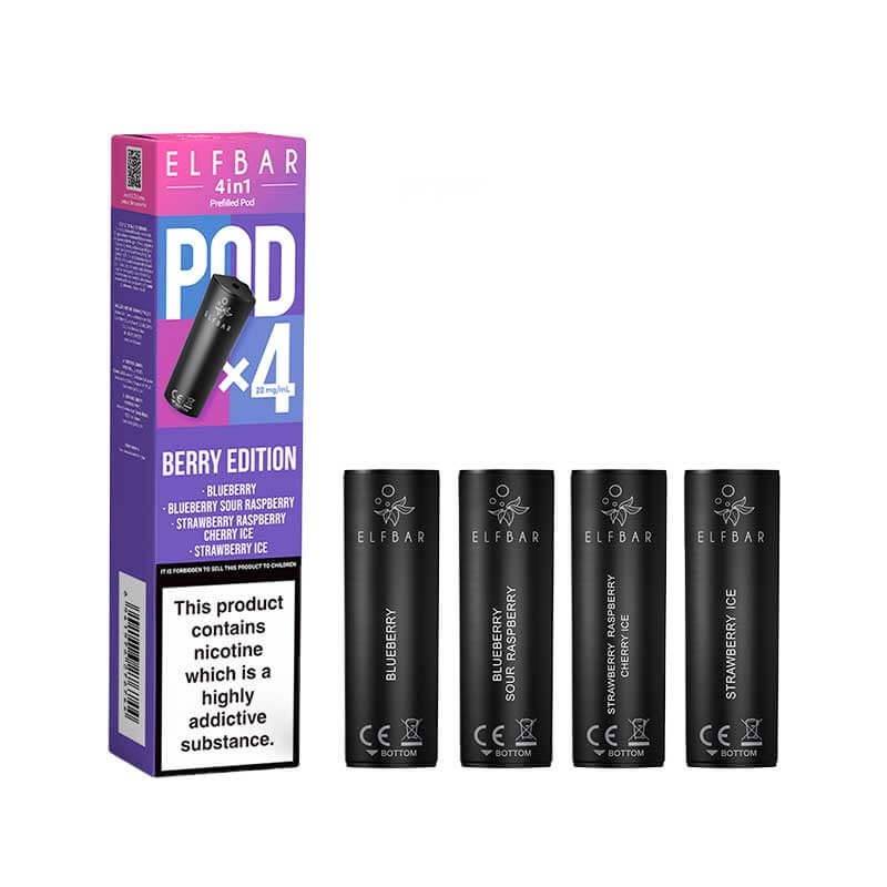 Elf Bar 4in1 Berry Edition Prefilled Vape Pods - 20mg