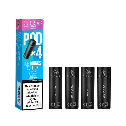 Elf Bar 4in1 Ice Drinks Edition Prefilled Vape Pods - 20mg