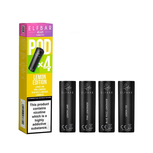 Elf Bar 4in1 Lemon Edition Prefilled Vape Pods - 20mg