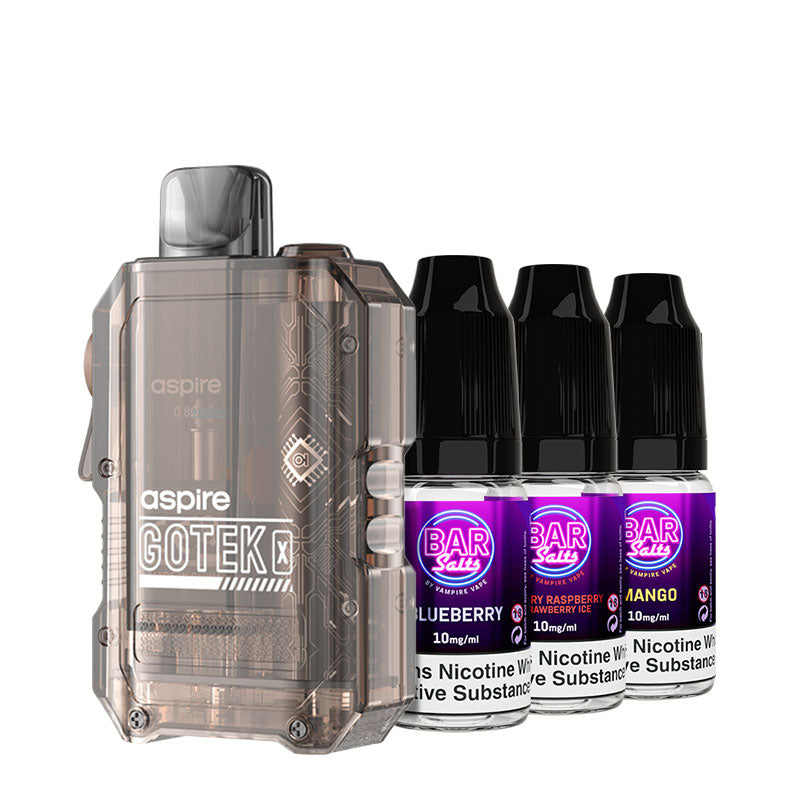 Aspire Gotek X & Bar Salts Bundle Offer