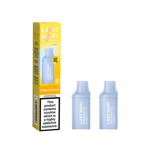 Lost Mary BM600 Pineapple Ice Prefilled Vape Pods 20mg - 2PK