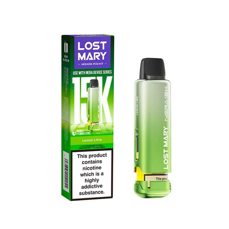 Lost Mary Nera15k Lemon Lime Prefilled Vape Pods