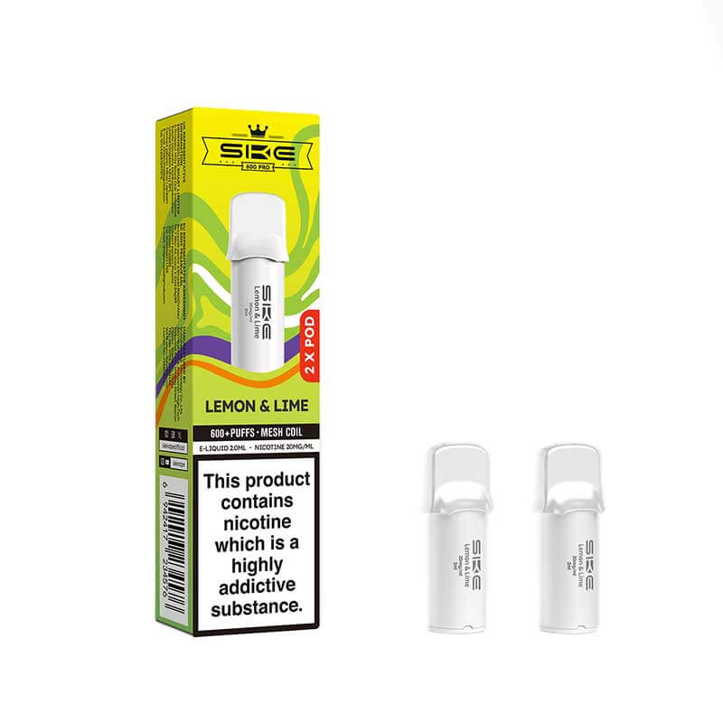 SKE Crystal Pro Lemon & Lime Prefilled Vape Pods 20mg - 2PK