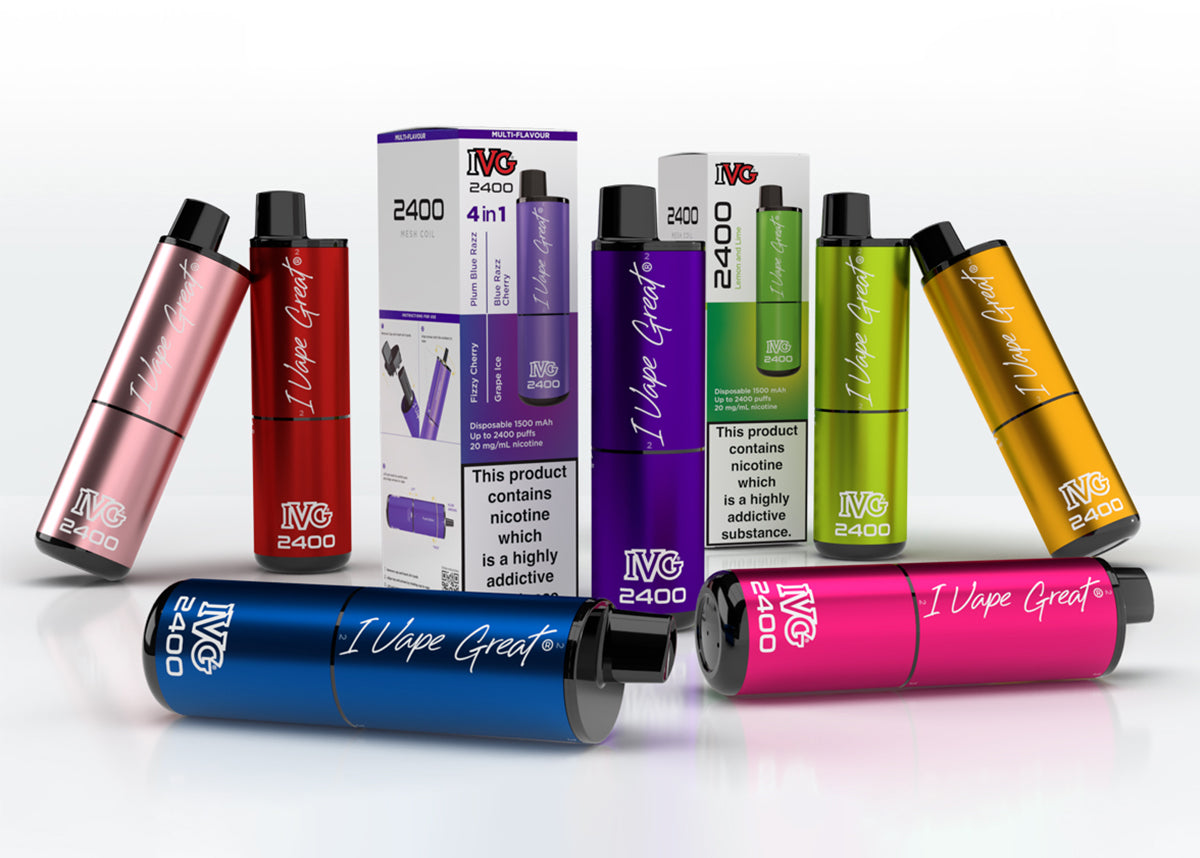 The NEW IVG 2400 Disposable Vape Device FOUR Pods in ONE