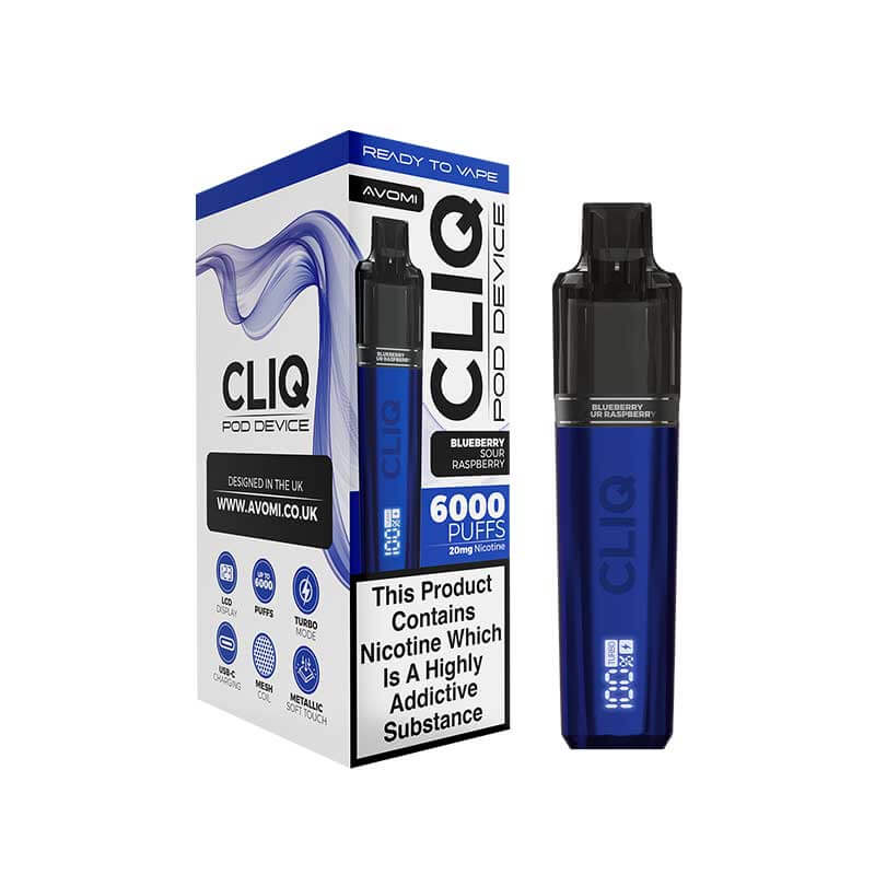 Avomi CLIQ Prefilled Pod Vape Kit - Blueberry Sour Raspberry