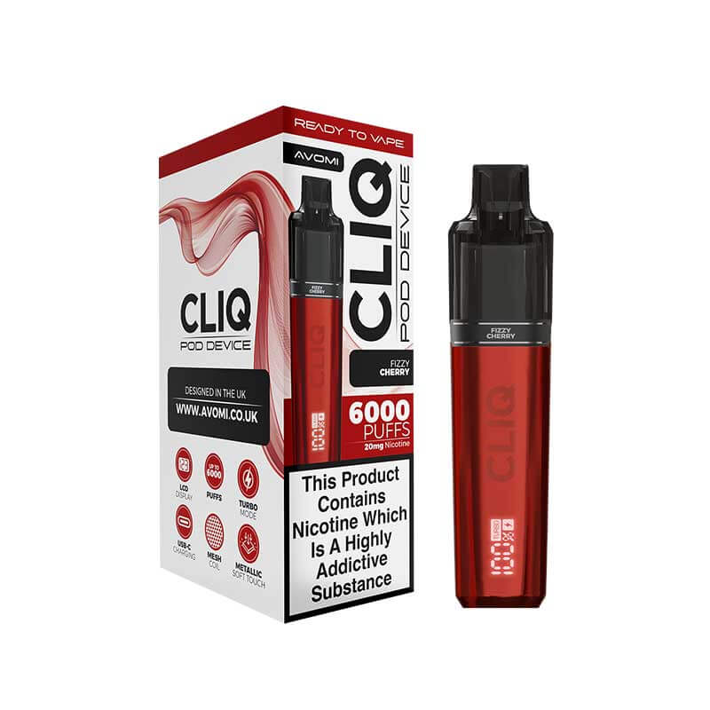 Avomi CLIQ Prefilled Pod Vape Kit - Fizzy Cherry