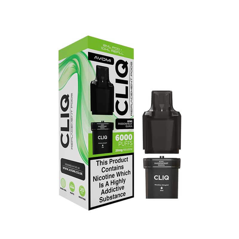 Avomi CLIQ Prefilled Vape Pod + Refill - Kiwi Passionfruit Guava