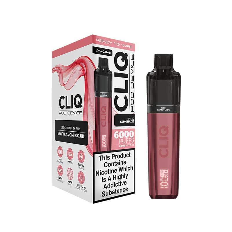 Avomi CLIQ Prefilled Pod Vape Kit - Pink Lemonade