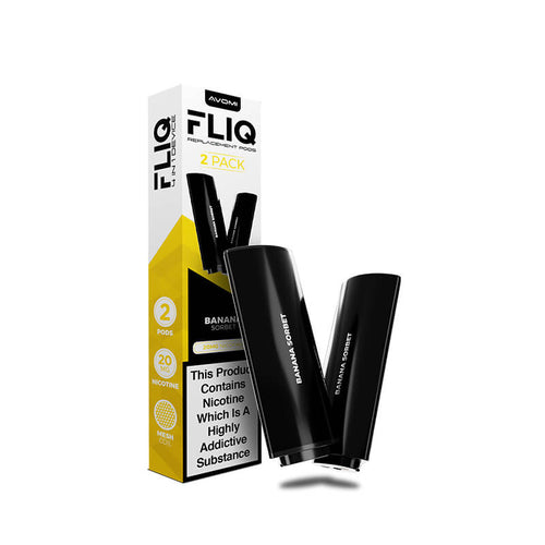 Avomi Fliq Prefilled Vape Pods - Banana Sorbet