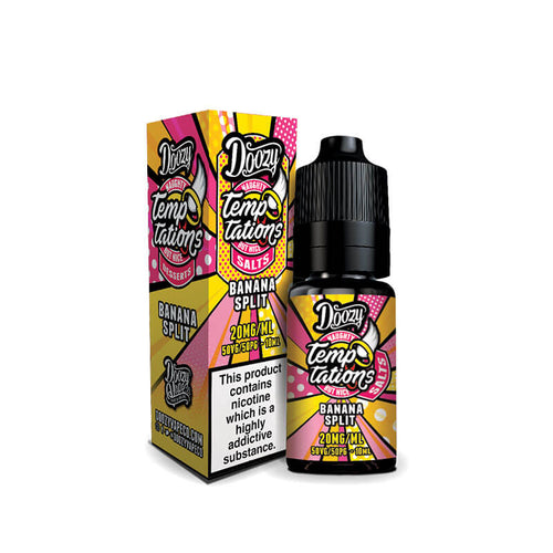 Doozy Vape Co Temptations Banana Split Nic Salt 10ml E-Liquid