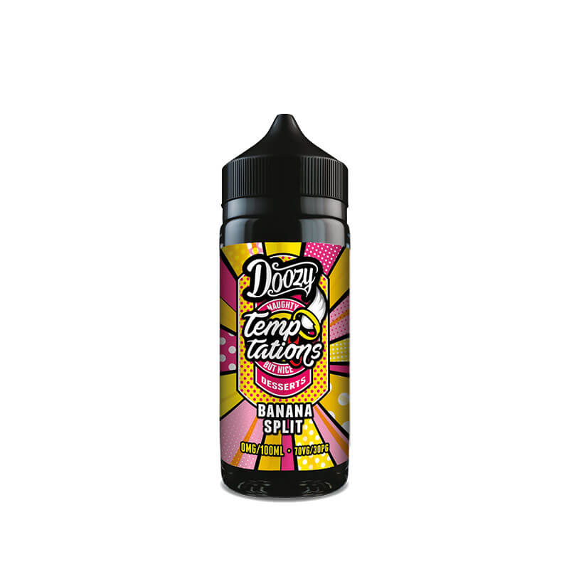 Doozy Vape Co Temptations Banana Split 100ml Shortfill E-Liquid