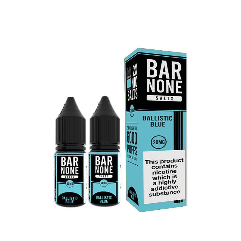 Bar None Ballistic Blue Nic Salt 10ml E-Liquid - 2 Pack