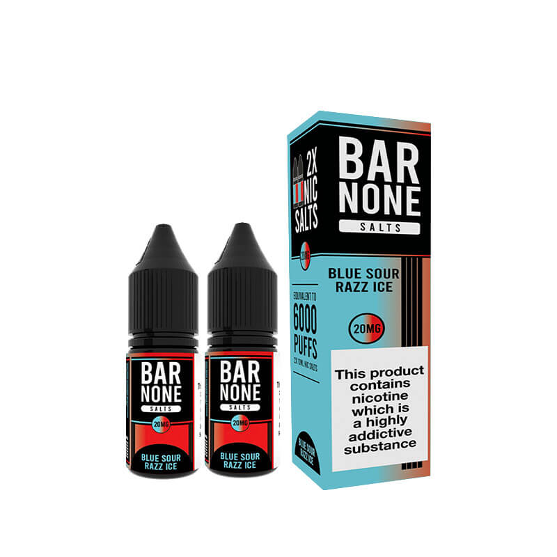 Bar None Blue Sour Razz Ice Nic Salt 10ml E-Liquid - 2 Pack