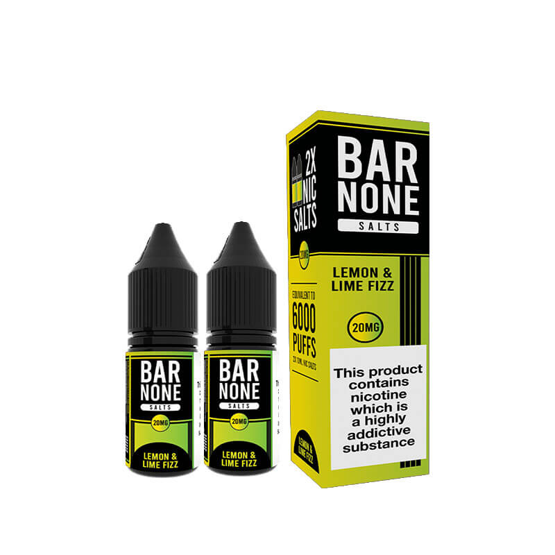 Bar None Lemon & Lime Fizz Nic Salt 10ml E-Liquid - 2 Pack