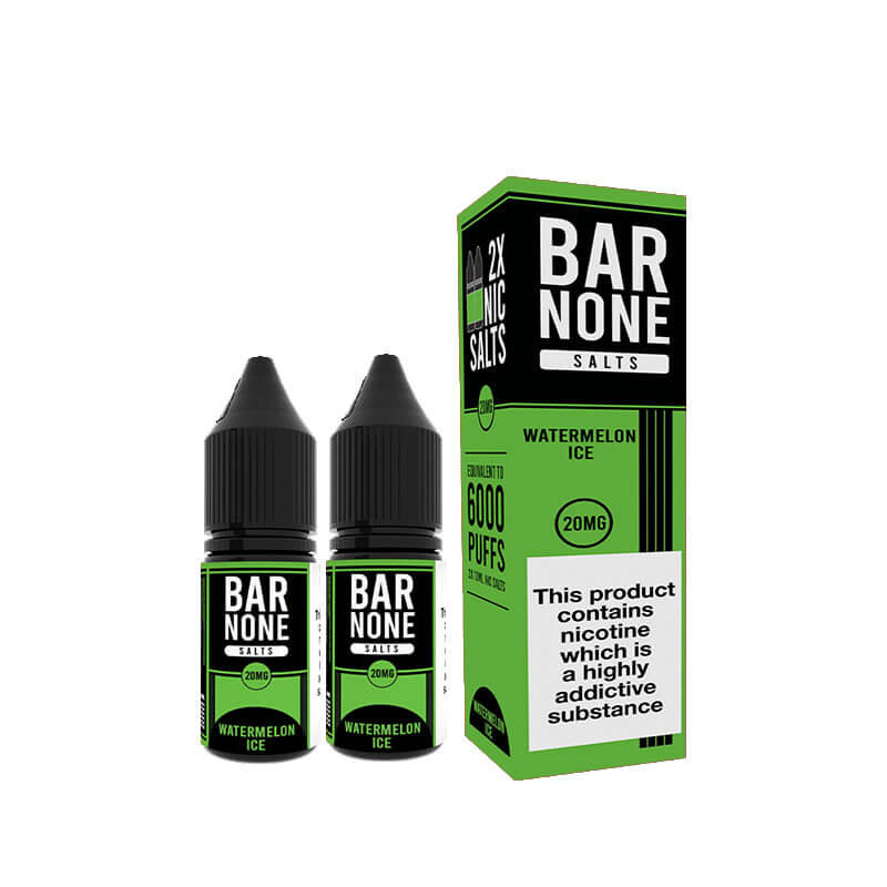 Bar None Watermelon Ice Nic Salt 10ml E-Liquid - 2 Pack