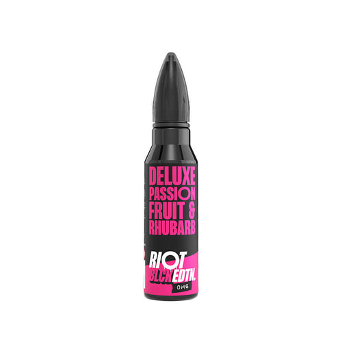 Riot Squad BLCK EDTN Deluxe Passionfruit & Rhubarb 50ml Shortfill E-Liquid 2 Pack