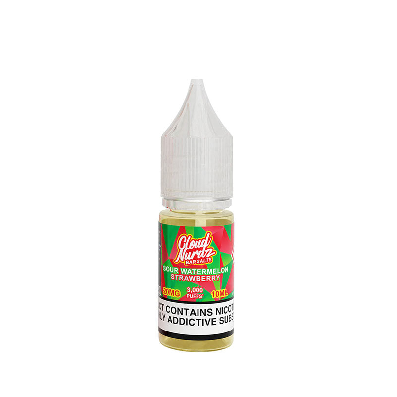 Cloud Nurdz Bar Salts Sour Watermelon Strawberry 10ml Nic Salt E-Liquid