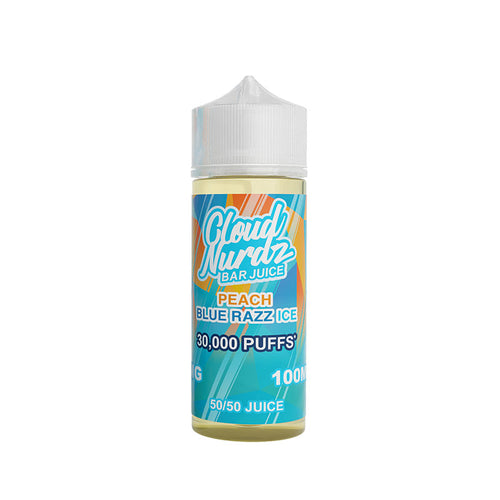 Cloud Nurdz Peach Blue Razz Ice Shortfill E-Liquid 100ml