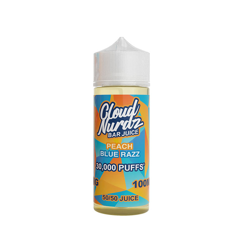 Cloud Nurdz Peach Blue Razz Shortfill E-Liquid 100ml