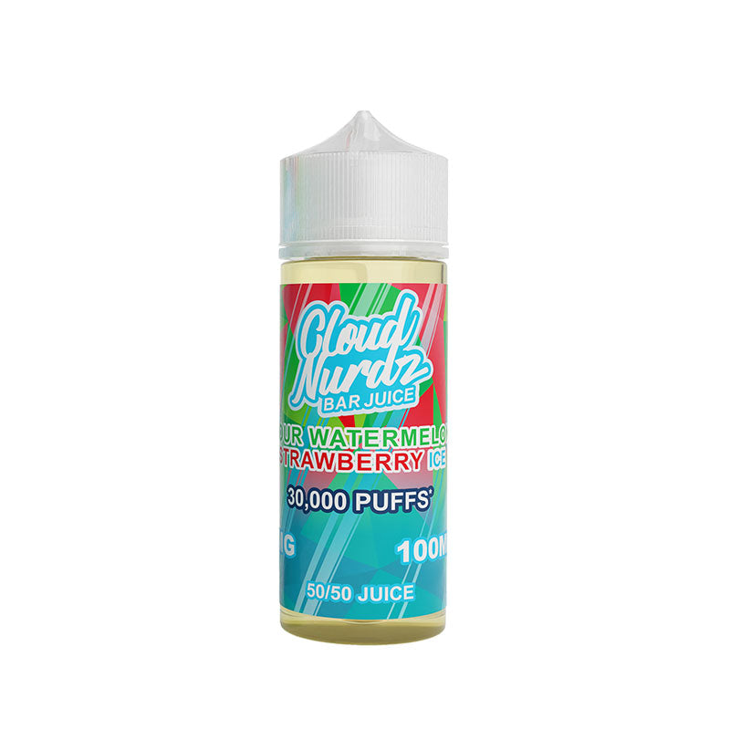 Cloud Nurdz Sour Watermelon Strawberry Ice Shortfill E-Liquid 100ml