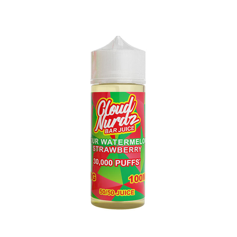 Cloud Nurdz Sour Watermelon Strawberry Shortfill E-Liquid 100ml