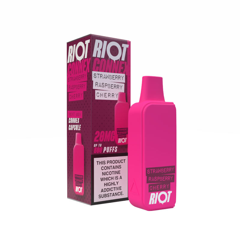 Riot Squad Connex Strawberry Raspberry Cherry Prefilled Vape Pod - 1PK