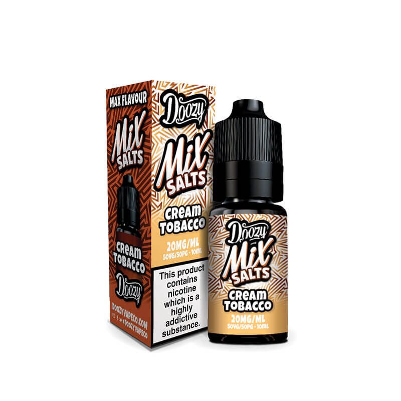 Doozy Vape Co Mix Salts Cream Tobacco 10ml Nic Salt E-Liquid