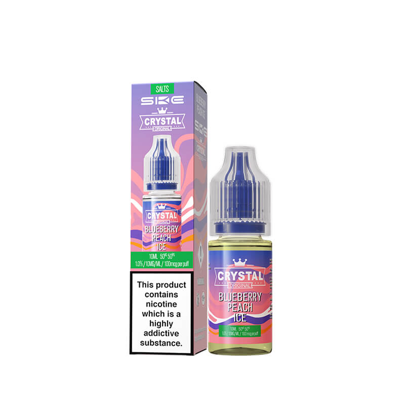 SKE Crystal Blueberry Peach Ice Nic Salt E-Liquid 10ml