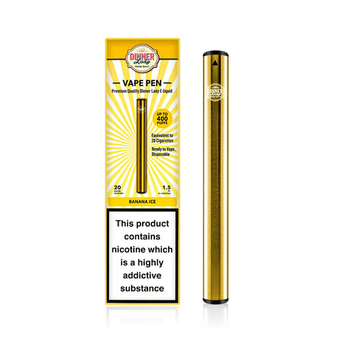 Dinner Lady Banana Ice Disposable Vape Pen 1.5ml 20mg