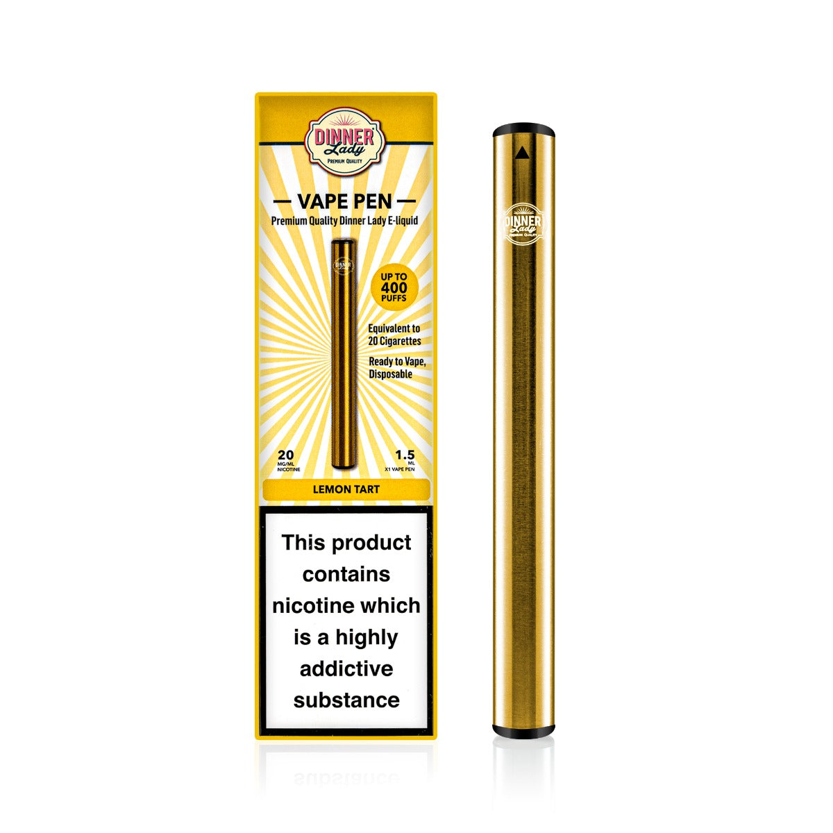 Dinner Lady Lemon Tart Disposable Vape Pen 1.5ml 20mg