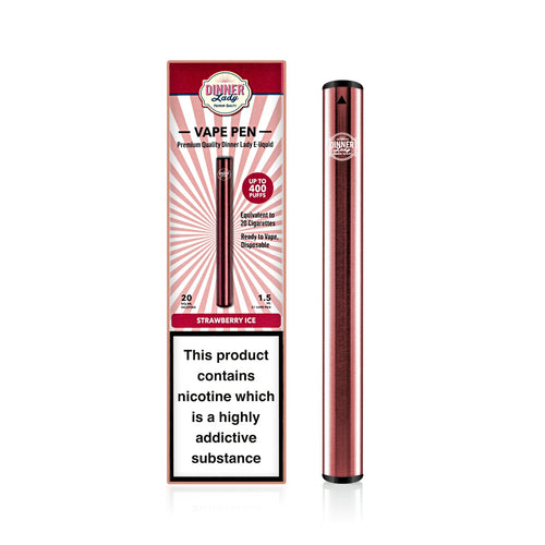 Dinner Lady Strawberry Ice Disposable Vape Pen 1.5ml 20mg