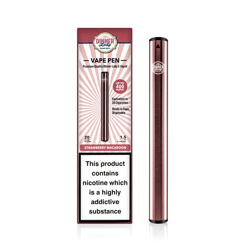 Dinner Lady Strawberry Macaroon Disposable Vape Pen 1.5ml 20mg