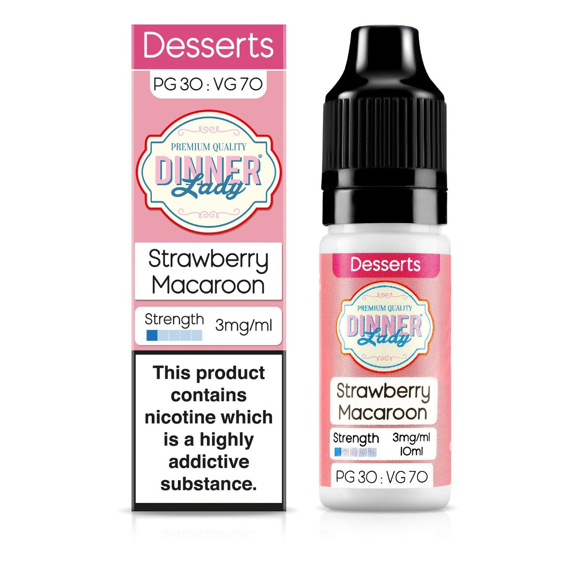 Dinner Lady Strawberry Macaroon E-Liquid 10ml