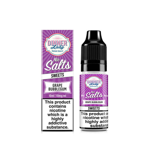 Dinner Lady Salts Grape Bubblegum 10ml Nic Salt E-Liquid