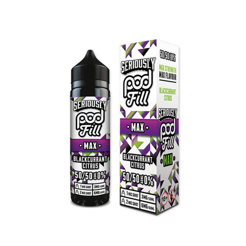 Doozy Vape Co Seriously Pod Fill MAX Blackcurrant Citrus Shortfill - 40ml